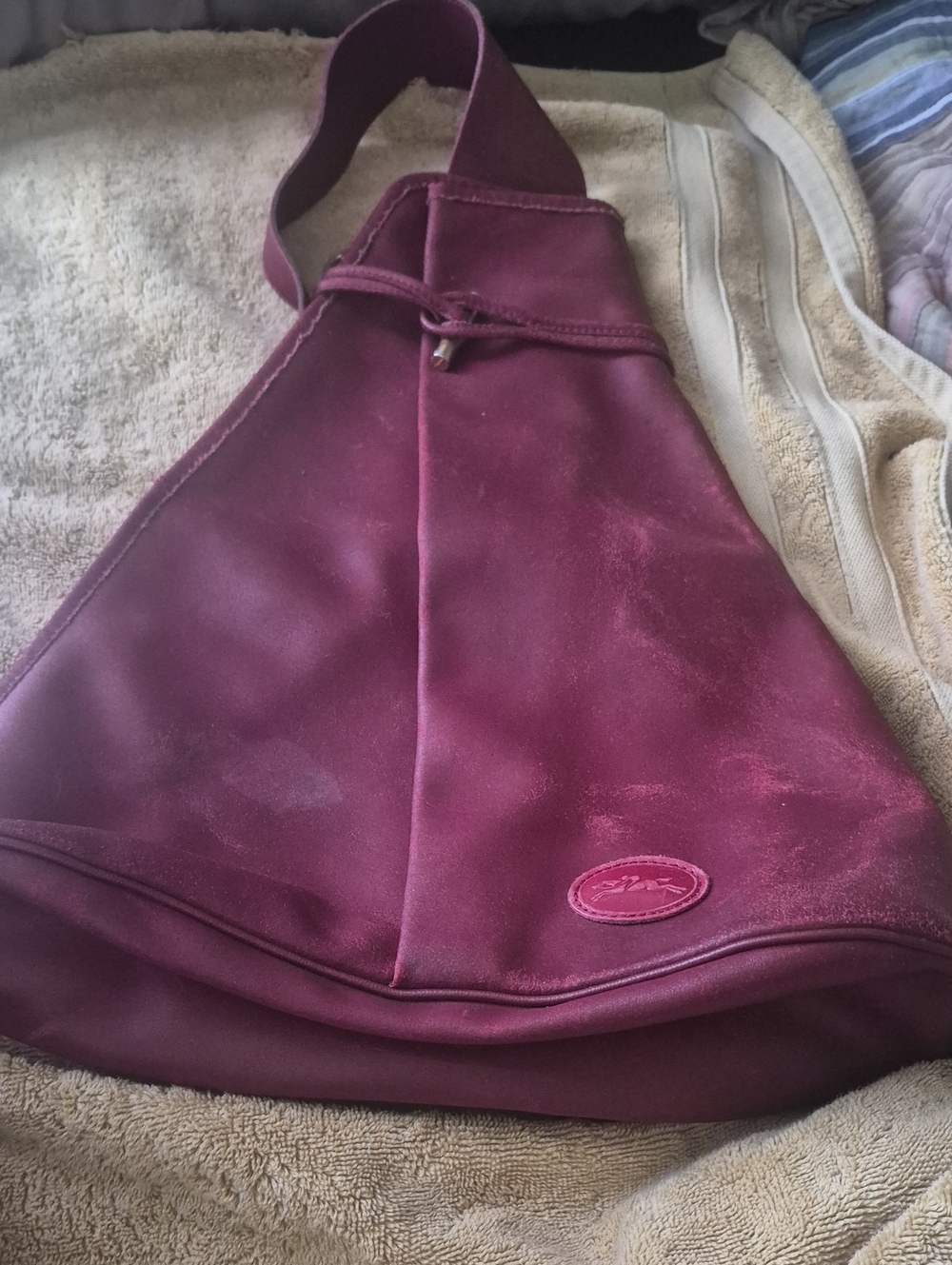 Longchamp Burgundy Shoulder Sling Bag